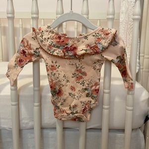 Floral long sleeve bodysuit